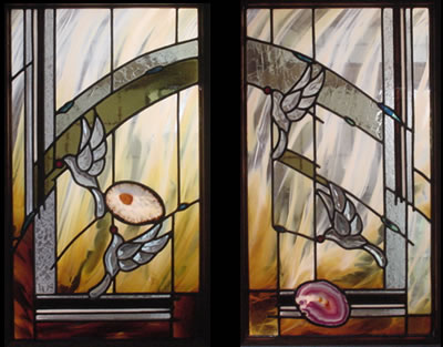 It's on the tatami room sliding door